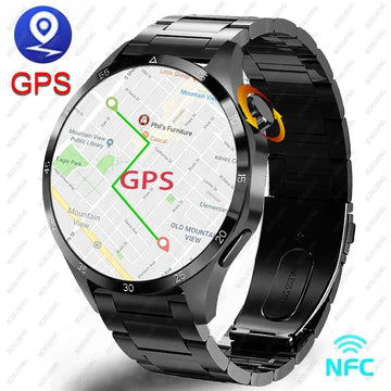 2023 New For Huawei Xiaomi GT4 Pro Smart Watch Men NFC GPS Tracker AMOLED 360*360 HD Screen Heart Rate Bluetooth Call SmartWatch