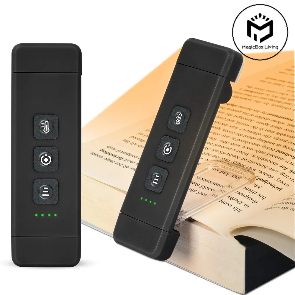 Klipsli Yer Ayırıcı Kitap Işığı Zamanlayıcı USB Şarj Edilebilir Okuma Işığı Mini Led Okuma Işığı Taşınabilir Başucu masa ışığı Okuma Lambası