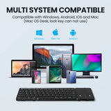 Bluetooth Keyboard with Touchpad Foldable Wireless Keyboard Tri-Folded Ultra Slim Support 3 Device Rechargeable Folding keyboard