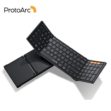 ProtoArc XK01 Bluetooth Wireless Keyboard Foldable Portable Mini Keyboards for Windows iOS Android Tablet PC Smartphone