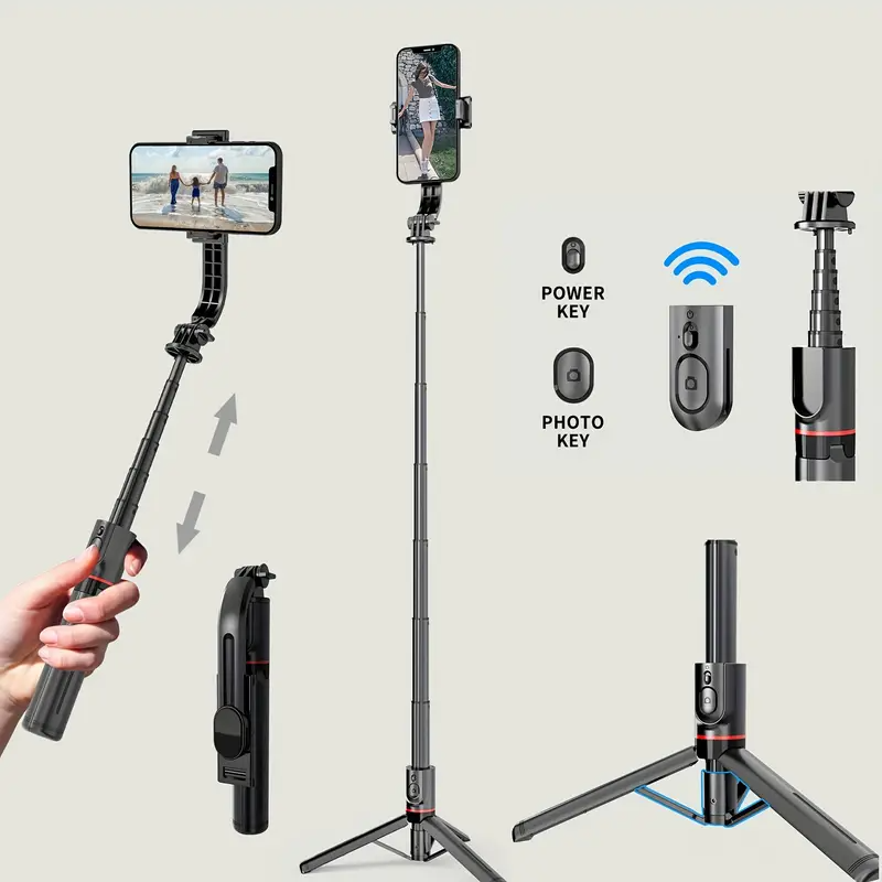 GLRTECH L12 Tripod Kablosuz Selfie Çubuğu Alüminyum 106CM