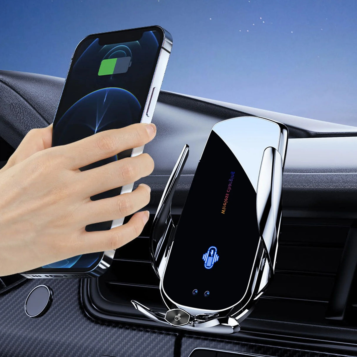 Phone Holder Wireless Car Charger GLR Q11 - 15W Fast Charging