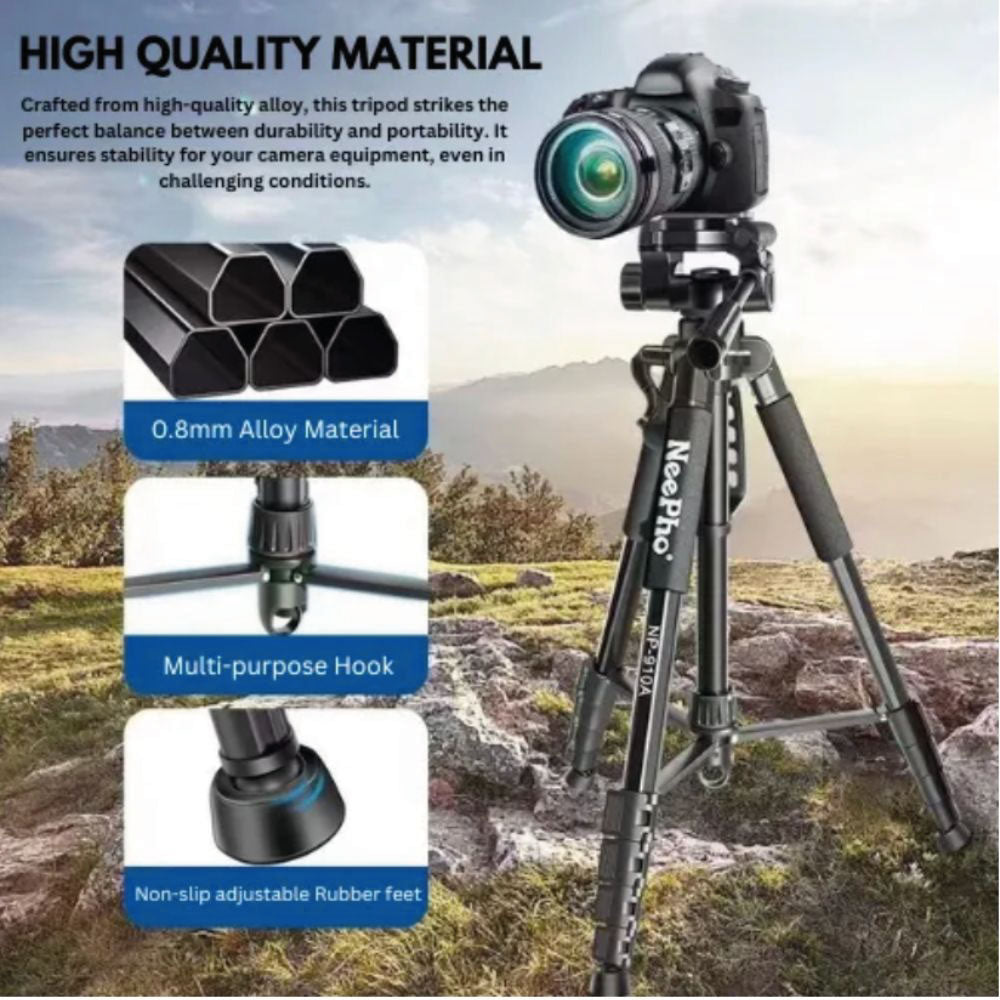 Tripod NeePho NP-910A - Taşınabilir Fotoğraf ve Video Çekimi, 210 cm