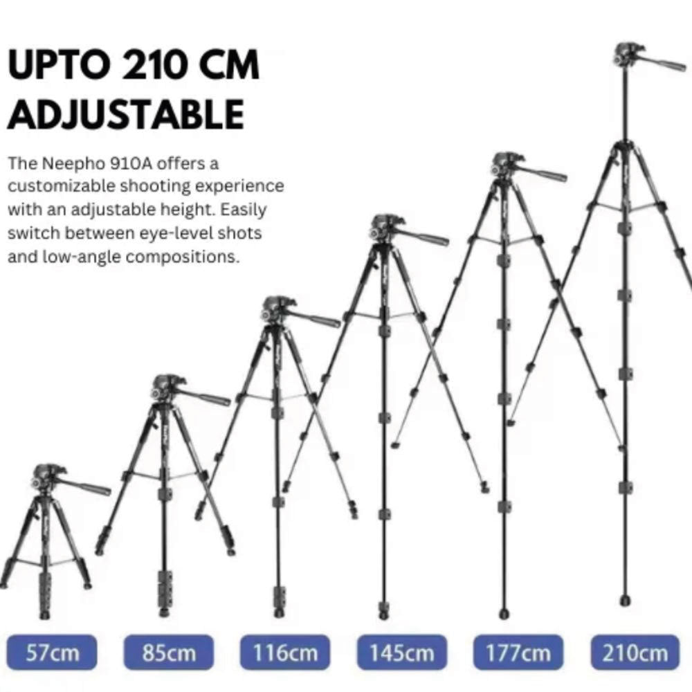 Tripod NeePho NP-910A - Taşınabilir Fotoğraf ve Video Çekimi, 210 cm